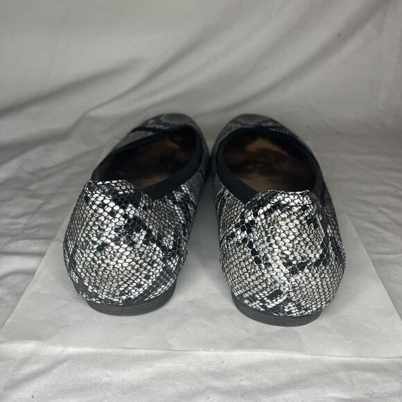 Vionic Spark Carroll Ballet Flat Snakeskin Animal Print Shoes Black Gray Women 8 - Picture 5 of 8